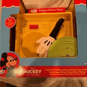 Fisher-Price Mickey Mouse Music Box Record Player - Yellow and Green